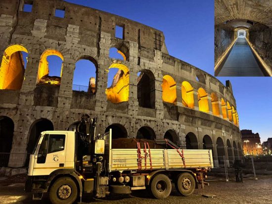 La Gentili al cantiere del Colosseo e Passaggio di Commodo