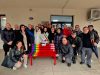 Viterbo - La panchina rossa davanti alla Uil di Viterbo