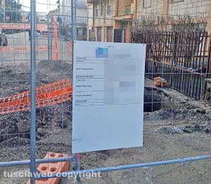 Viterbo - Cantiere in via Pola