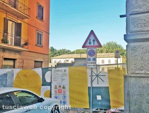 Viterbo - Lavori in corso in via Sallupara