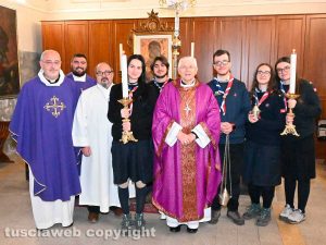 Viterbo - La prima domenica d'avvento - Il vescovo Francesco Orazio Piazza con gli scout