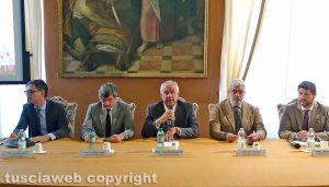 Da sinistra: Giuseppe Cola, Francesco Oddi, Luigi Pasqualetti, Mario Palazzi e Emanuel Fulvi