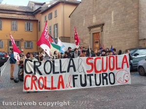 Viterbo - La protesta degli studenti
