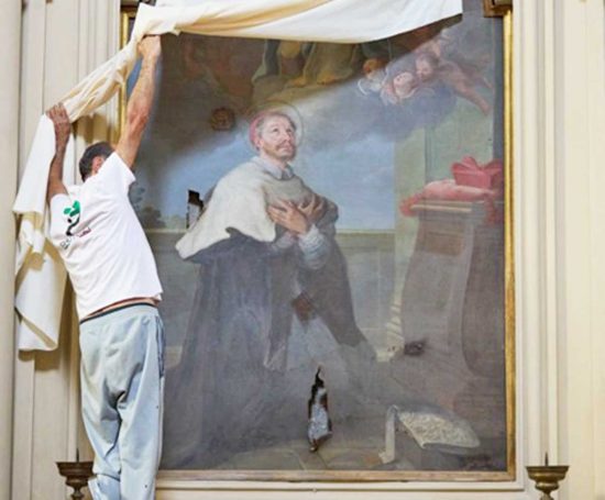 Il dipinto della Madonna con Bambino e santi Lucia e Rocco