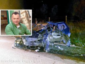 Mortale sulla Vetrallese, tre auto coinvolte - La vittima Luigi Errichiello