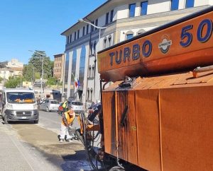 Viterbo - Lavori a viale Capocci