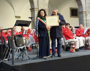 Viterbo - La sindaca Chiara Frontini alla celebrazione dei vent'anni di Archeotuscia
