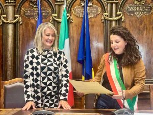 Viterbo - Attestato di merito sportivo ad Annamaria Olivieri