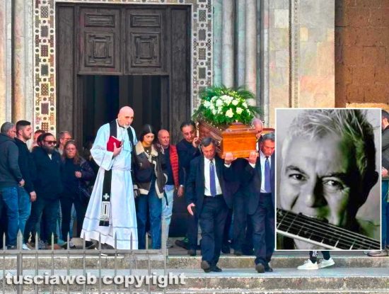 Civita Castellana - I funerali di Roberto Caprari - Nel riquadro Roberto Caprari