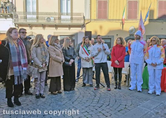 Montefiascone - Il passaggio della fiaccola olimpica - L'intervento di Danilo Milioni 