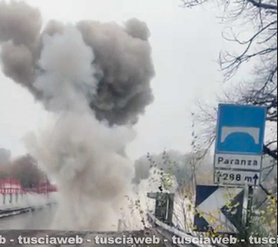 Orte - La demolizione del viadotto Paranza in diretta