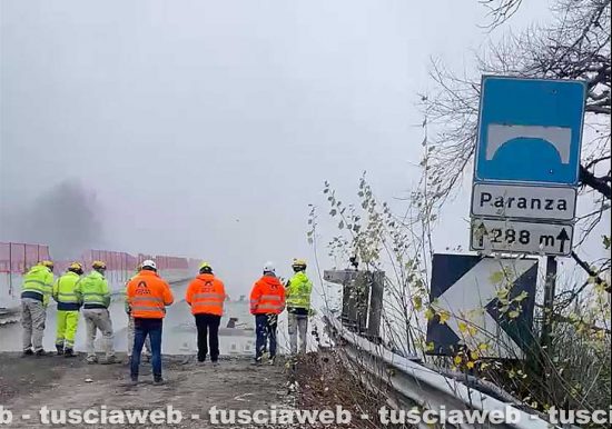 Orte - La demolizione del viadotto Paranza in diretta