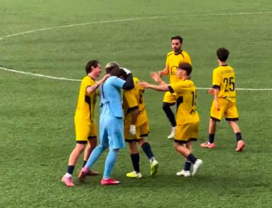 Sport - Viterbo - L'esultanza della Viterbese