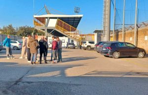 Viterbo - Sport - Calcio - I tifosi della Viterbese nel parcheggio dello stadio Rocchi