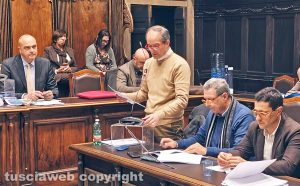 Viterbo - Consiglio comunale - Elpidio Micci, Giulio Marini e Andrea Micci