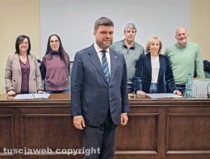 Alessandro Romoli con presidente e componenti del seggio