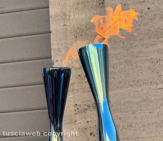 Il passaggio della fiamma olimpica a Montefiascone