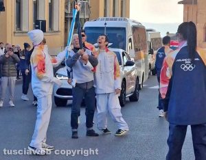 Il passaggio della fiamma olimpica a Montefiascone