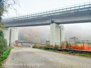 Orte - Il viadotto Paranza demolito