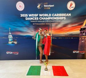 Syria Toma campionessa del mondo Wdsf nel duo femminile junior di Bachata Shine