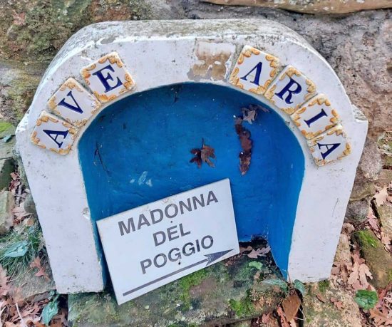 Tuscania - Vandalizzata la statua della Madonna del Poggio