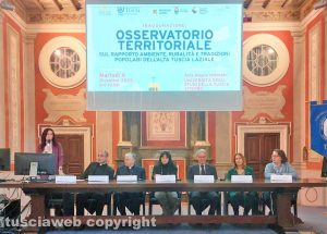 Da sinistra: Rachele Venanzi, Enrico Castauro, Orazio Francesco Piazza, Tiziana Laureti, Simone Severini, Nicolina Ripa e Angela Lo Monaco