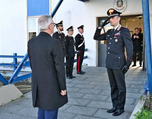 Il prefetto Sergio Pomponio in visita al comando provinciale dei carabinieri