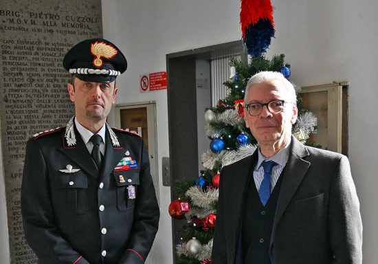 Il comandante Alfredo antro e il prefetto Sergio Pomponio