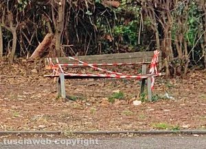 Viterbo - La panchina nel parco di via Vicenza