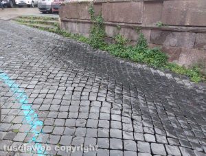 Viterbo - L'avvallamento di via Dante