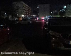 Viterbo - Piazzale degli Etruschi al buio