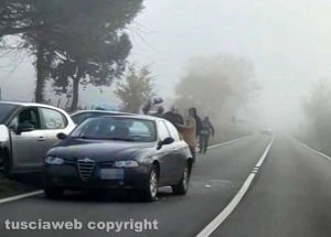 Scontro tra due auto sulla Teverina