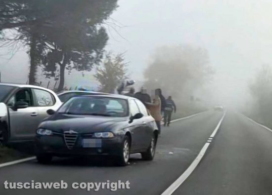 Scontro tra due auto sulla Teverina