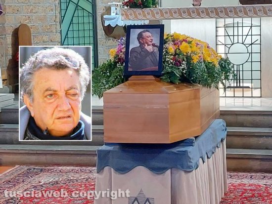 Viterbo - Il funerale di Giuseppe Rescifina - Nel riquadro Giuseppe Rescifina