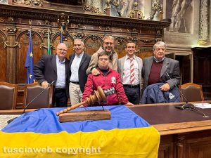 Fiamma olimpica - Massimiliano Mascolo, Stefano Zucchi, Nicolò Marconi, Emanuele Aronne, Omar Sabatini e Ugo Baldi