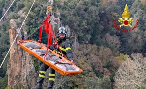 Civita Castellana - Esercitazione dei vigili del fuoco