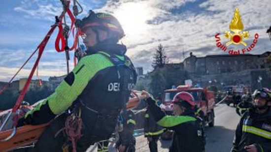Civita Castellana - Esercitazione dei vigili del fuoco