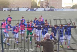 L'esultanza del Civitavecchia Calcio