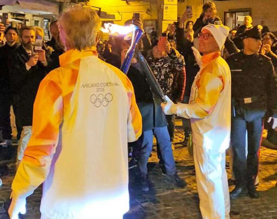 La fiamma olimpica a Tarquinia