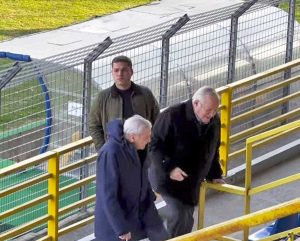 Arrivo di Camilli allo stadio Rocchi