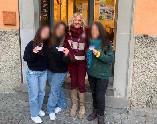 Cinzia Mocini con tre neopatentate