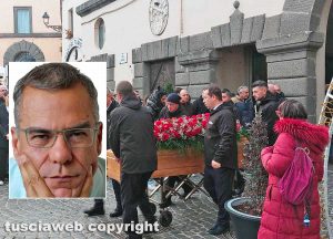 Marta - Il funerale di Giancarlo Cherubini - Nel riquadro Giancarlo Cherubini