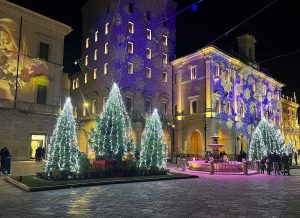 Le luminarie della Camera di commercio Rieti Viterbo