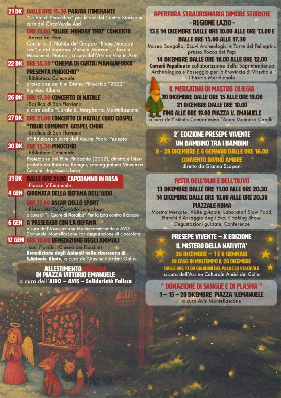 Natale a Montefiascone 2025 - Il programma
