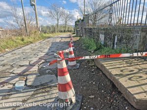 Montefiascone - Lo scavo sequestrato lungo la via Francigena in località Paoletti