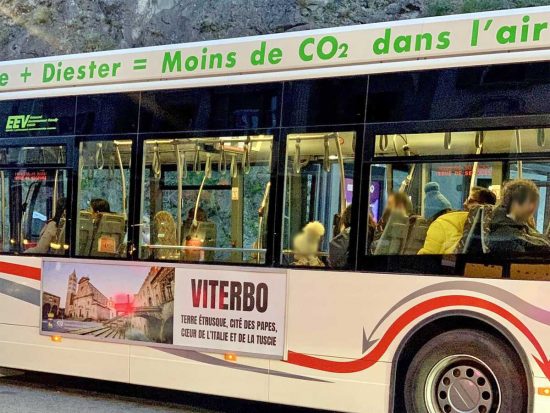 Pubblicità di Viterbo sui bus a Montecarlo