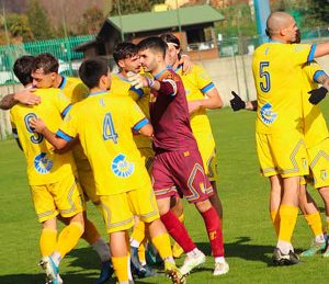 Calcio - Esultanza dell'Atletico Cimina Falisca