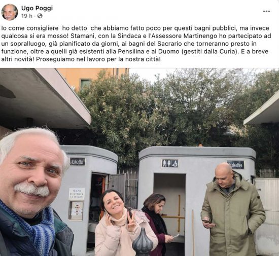 Giro per i bagni pubblici cittadini - Il post di Ugo Poggi