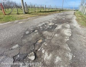 Viterbo - Le condizioni di Strada Costa Volpara