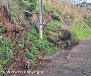 Viterbo - Frana strada Pian di Legname